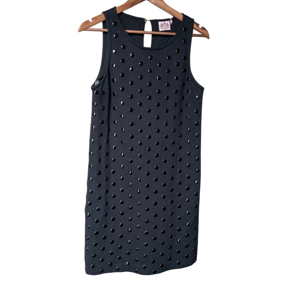 Juicy Couture Black Studded Sleevless Mini Dress with Pockets Size M AltDress